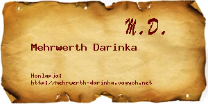 Mehrwerth Darinka névjegykártya